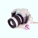 SALE - Camera Necklace - Gray - Camera Flash Photography - Fun Jewelry - Chunky Kawaii Pendant - Last One