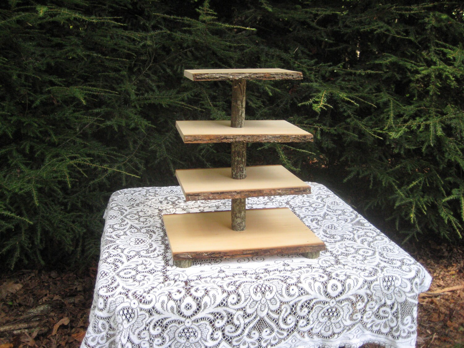 Rustic Cupcake Stand Cake Stand Wood Cupcake Stand Log