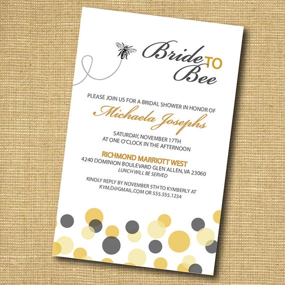 Bride To Bee Invitations 1