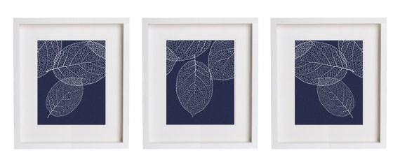 Navy Blue Wall Decor navy wall art west elm leaf print set of 3 botanical prints Navy Blue Wall Decor navy wall art west elm leaf print set of 3 botanical prints