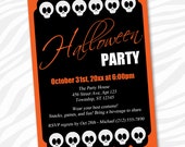 PRINTABLE Halloween Party Invitations - Skulls Black & Orange Il_170x135