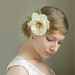 Magnolia Hair Clip - Vanilla Ivory Bridal Flower Hair Accessory