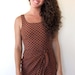 90s RAMPAGE Brown Wrap Dress with Tied Waist