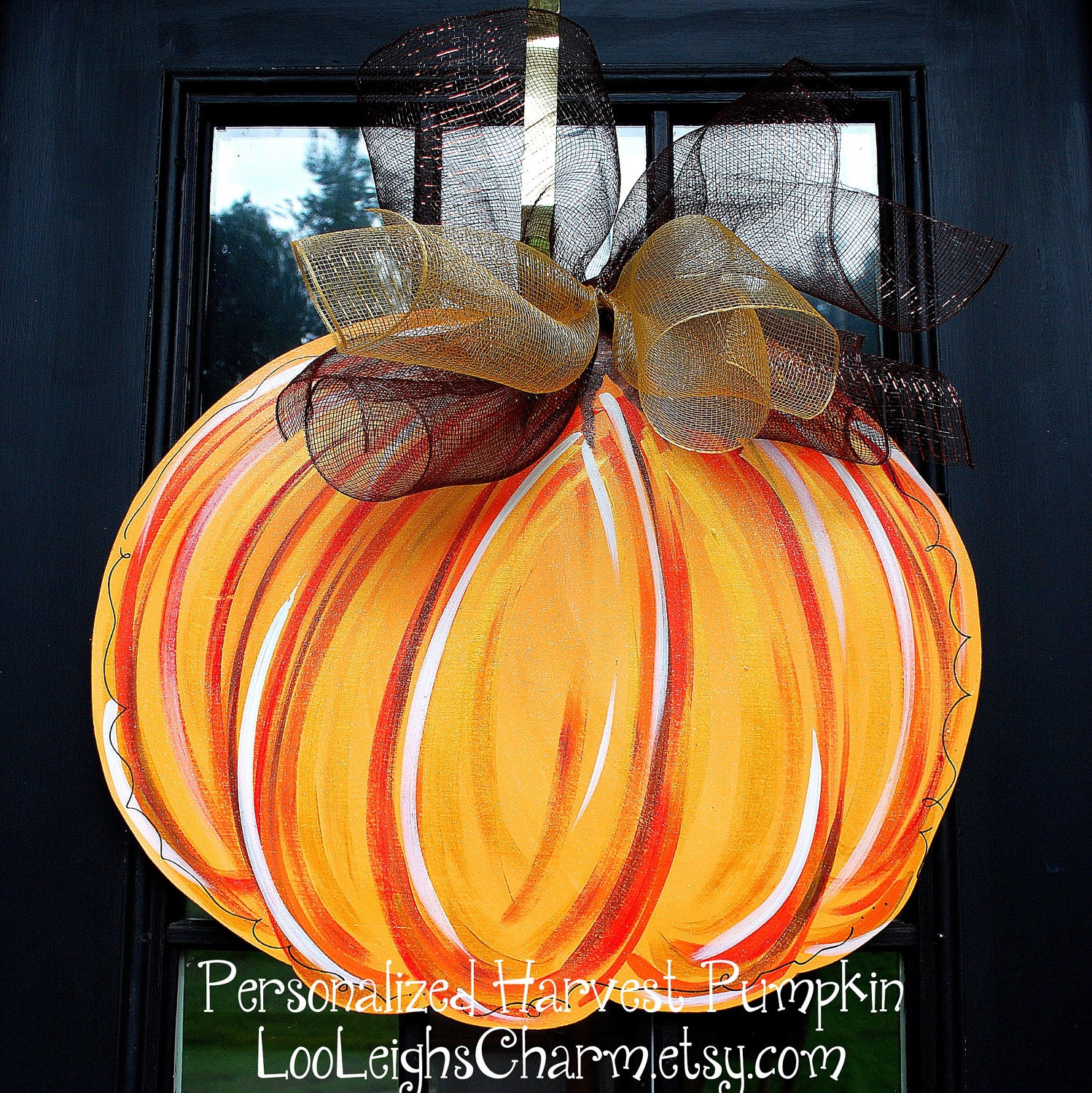 Pumpkin Door Hanger Fall Home Decor Thansgiving Door