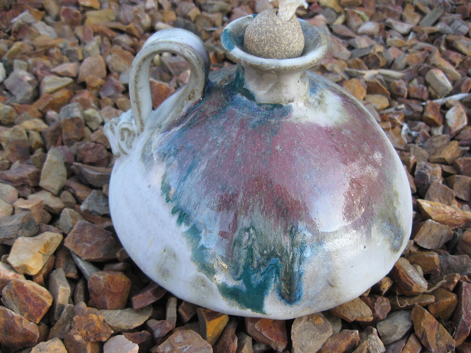 Ceramic Oil Lamp Kerosene Lamp Pottery Lamp Vase Pottery