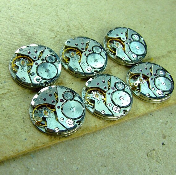 Vintage watch movements set of 6 c118 from VintageUSSR on Etsy Studio