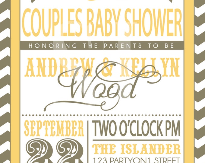 COUPLES BABY SHOWER invitation