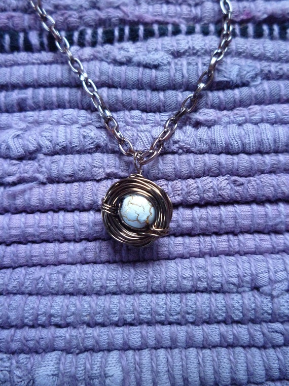 Hatching Egg Necklace Bird Nest Wire Wrapped by StorybookWhimsies