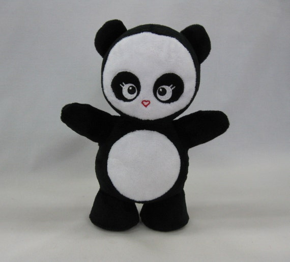 Items similar to Love Panda Very Cute 8 Inch Embroidered Panda Plush ...