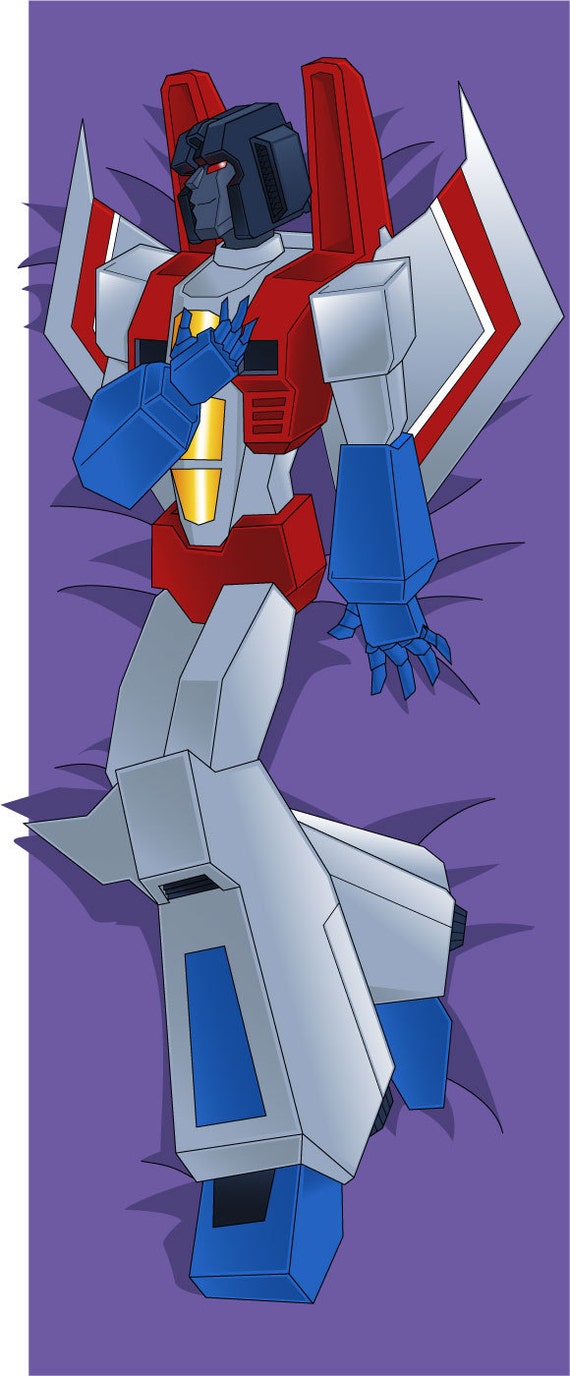 Transformers G1 Starscream Body Pillow Case ReadytoShip