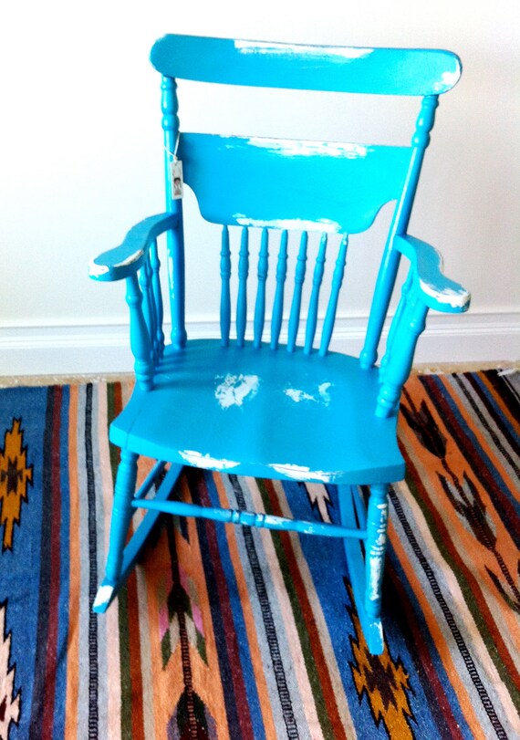 Items similar to vintage upcycled rocking chair on Etsy