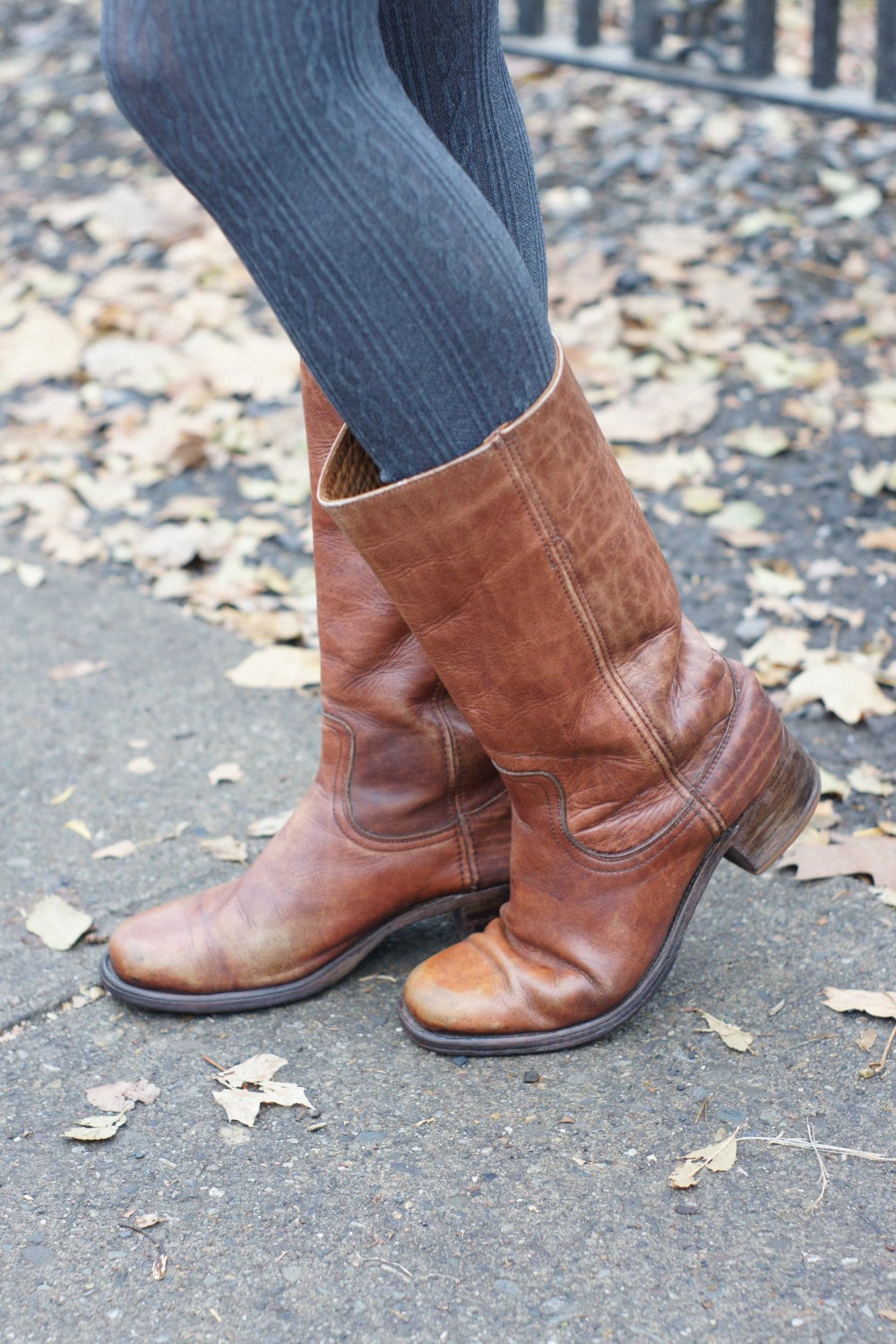 Sale 25% Off Vintage Frye Campus Cowboy Boots in Cognac