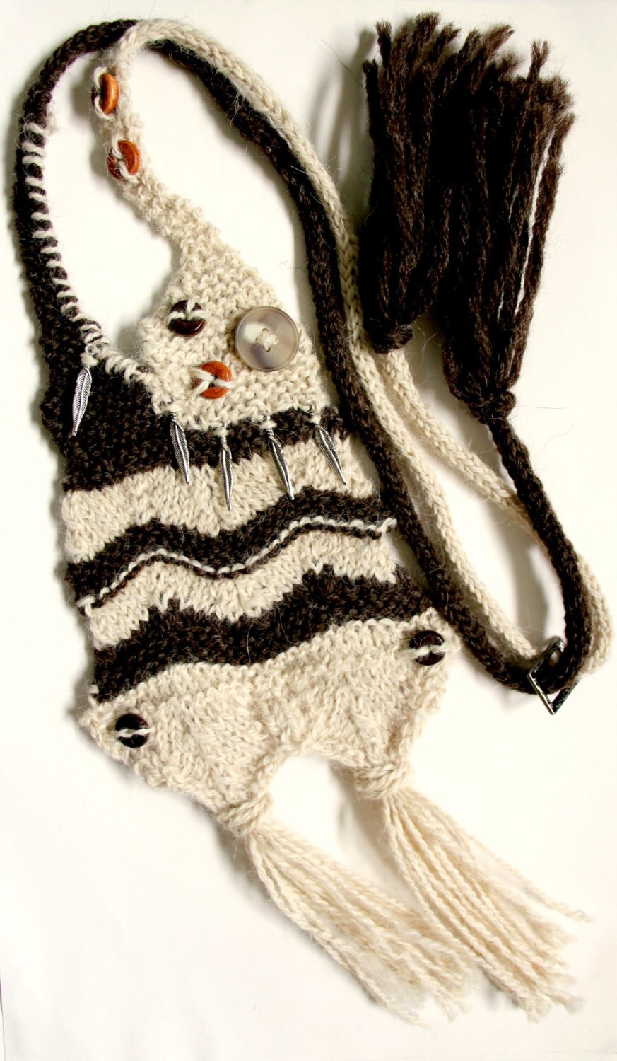 Yarn necklace knit necklace knitted jewelry yarn jewelry