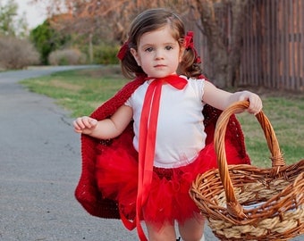 Little Red Riding Hood Costume Halloween Costume Baby Girl Costume Toddler Costume Child Costume Photography Prop