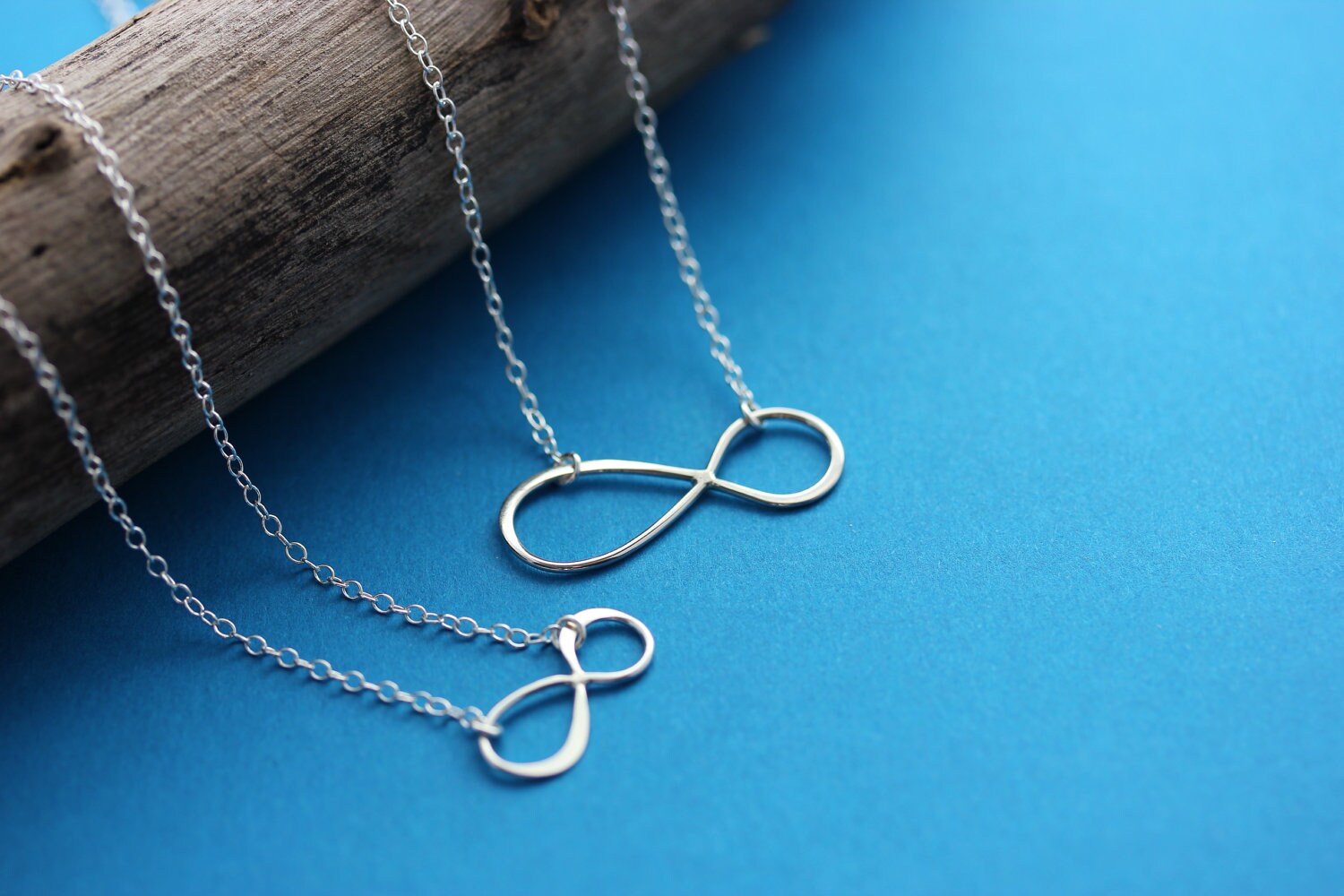 Sterling Silver Infinity Necklace Mother Daughter By Monyart