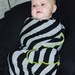 Boy Swaddle Blanket- Size LARGE. Black/gray stripes. Soft Stretchy Knit Material. (Made by lippybrand)