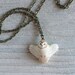 Barn owl in flight necklace mini