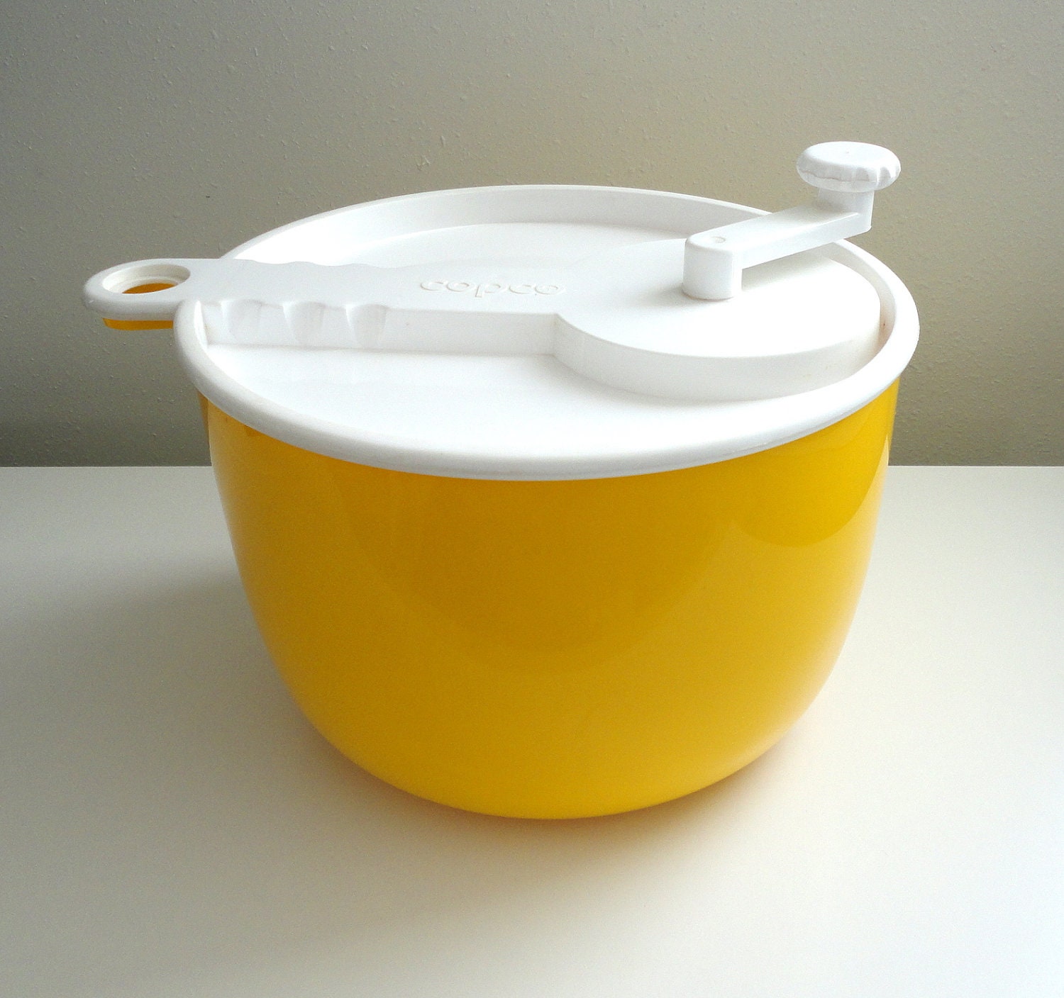 Vintage Copco Salad Spinner by Sam Lebowitz in Yellow Modern