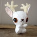 Jackalope Felt Plush - White