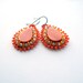 Orange Beaded Earrings Nickel Free
