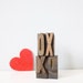 XOXO hugs kisses wood blocks romantic vintage xo hug kiss letterpress type home decor