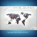 18 X 24 Abstract Painting - Backwards World Map - You've Turned my World Around Friendship - Love Painting