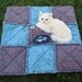 Reserved for Pam--On Sale--Cat Blanket In Brown and Teal