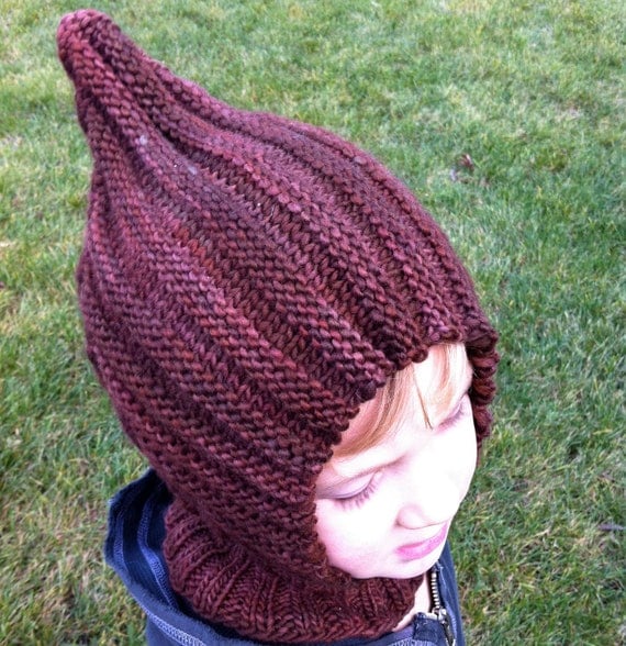 Knit Child Balaclava Hoodie Hat HERSHEY KISS Waldorf