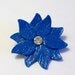 clearance sale was 4.95: Glittered cobalt poinsettia Brooch