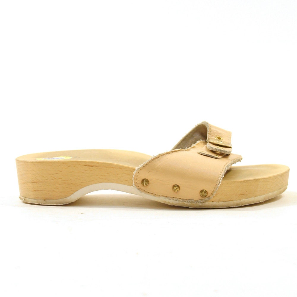 wooden scholl sandals