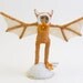 Spun Cotton Vintage Style Orange Bat Figure