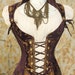 Waist 24 to 26 Purple and Gold Medallion Courtier Corset