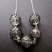 Hand Blown Glass Bead Sterling Silver Necklace...Garnet Bubbles