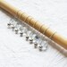 Snag Free Stitch Markers Medium Set of 8 -- Smokey and Clear Glass -- M46-- For up to size US 11 (8mm)