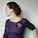 Purple Rose -- Felt Flower Brooch -- Hand felted wool -- size Medium