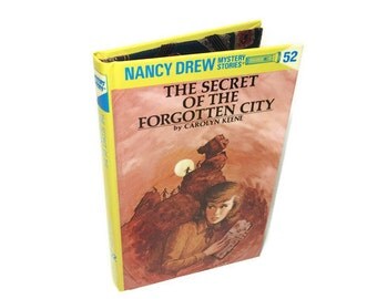 Cover for Kindle Nook or Kobo,Tablet Device Case made from a Nancy Drew Forgotten City Book