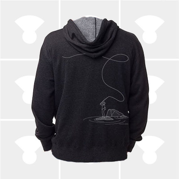 Fly Fishing Shirt Men Fishing Gift Men's Zip Hoodie