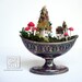 Tiny Fairy Town in a Tarnished Dish