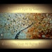 ORIGINAL Large Contemporary Textured Tree Painting Modern Palette Knife Cherry Blossom by Susanna Ready to Hang Gallery Canvas 48x24