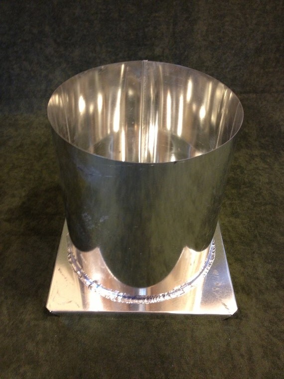 Candle Mold Round Pillar 6in x 6.5in Metal NEW 3 wick