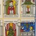 Vintage Christmas Seals 1970, Block of 12 Unused, Bells, Trees, Carolers