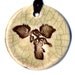 Archaeopteryx Ceramic Necklace in Mocha Crackle