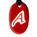 The Scarlet Letter Ceramic Atheist Necklace in Red and Brown