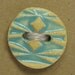 SALE Southwestern Ceramic Stoneware Button - Bright Turquoise