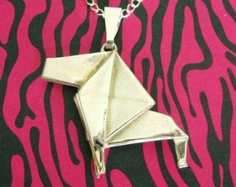Silver Origami Lion Pendant
