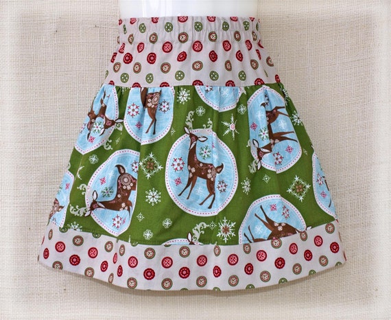 Items similar to 12-18mo, 18/24mo & 2T - HOLIDAY Deer - Girls Twirl ...