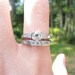Gorgeous Art Deco Platinum Diamond Engagement Wedding Band Set - approx 1.27 carats - Old Mine Cut Diamond - Engraved 1921 - FREE SHIPPING