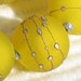 lampwork beads, upcycled glass, glass beads Lemon Yellow/Silver/Etched/Frosted