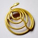 Vintage Snake Brooch 1930s Gold Tone Metal