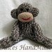 Sock monkey plush toy Handmade Stuffed Animal Doll Baby Large brown tan